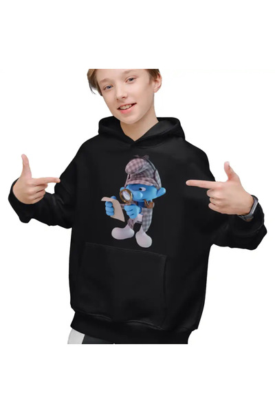 OEM Hanorac Copii Baieti Strumfii Detectiv Sherlock