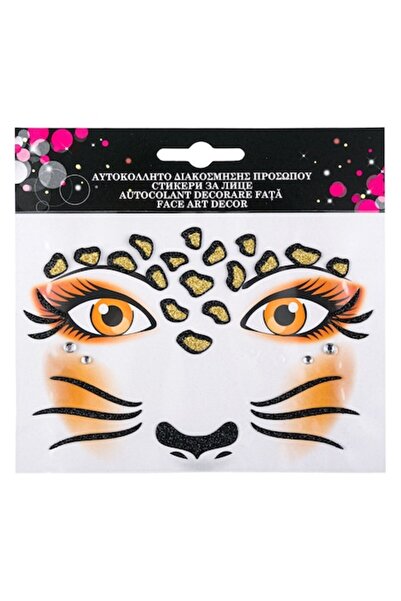 OEM Autocolant cu față de leopard și pietre