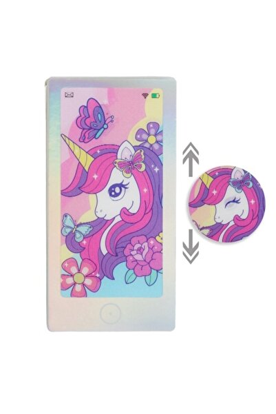 SHOPIENS Unicorn 3D Notebook, 7 x 13.8 cm, 40 Pages, Silver Multicolor, Hard Cover