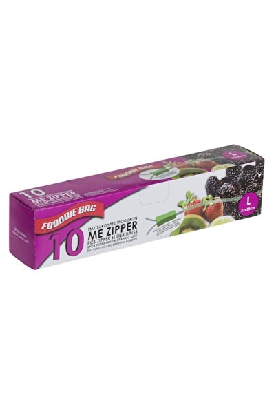 OEM Foodie Bag M, Zipper, Set of 10, Transparent