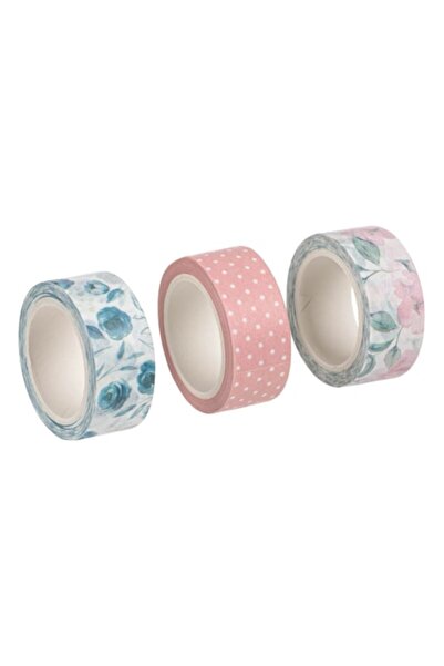 OEM Set Benzi Adezive Washi, Multicolor, Aroma Trandafir, 5m x 1.5cm, 3 Bucati