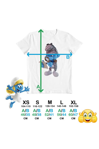 OEM Tricou Copii Fete Strumfii Detectiv Sherlock