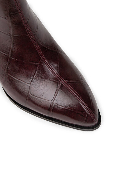 Deery Kadın Bordo Fermuarlı Bot