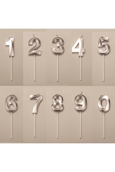 Flippy Κερί με Διαμάντια 5cm*3.4cm + Ασημένιος Αριθμός 7