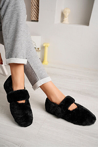 Deniz Terlik Women's Home Slippers Soft Plush Non-Slip Lightweight Sole Slippers