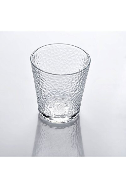 OEM Short Water Glass, Transparent, 'Crumpled' Pattern, 310 ml