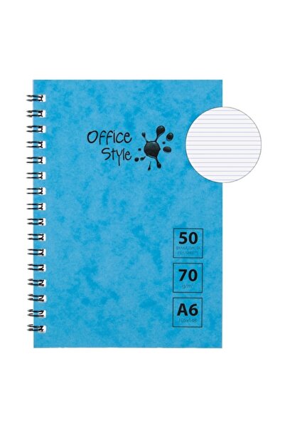 SHOPIENS Office Style Notebook, A6, 50 Sheets, Lined, Soft Cover, Turquoise