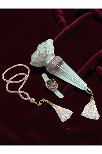 Hac AVM Külah Kutulu İnci Tesbih ve Taşlı Zikirmatik – Hediyelik Manevi Set