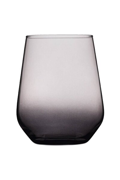 SHOPIENS Glass Tumbler Smoke, Capacity 0.425 L, Matte Black, MYONNA