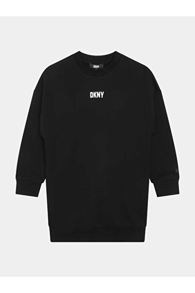 Dkny Rochie tricotată pentru fete D32894 S Negru
