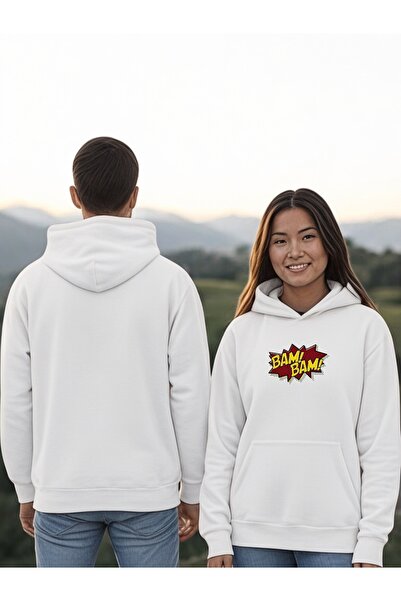 ArtYus Bam Bam Colorat cu imprimeu cu glugă Swea tricou