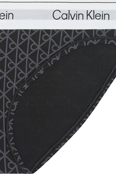 Calvin Klein Kadın Monogram Desenli Bikini Altı – Siyah