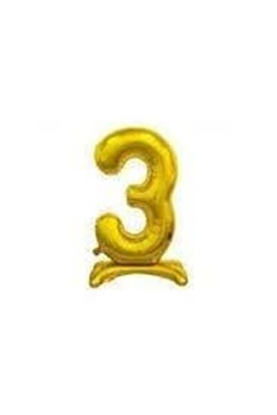 DODOMAR Foil Number 3 Legged 32 Inch 81 cm Tabletop Birthday Age Balloon
