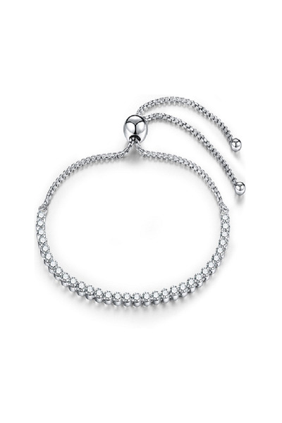 levandore سوار من الفضة الإسترلينية مرصع بالماس والمويسانيت الحقيقي، مطلي بال...