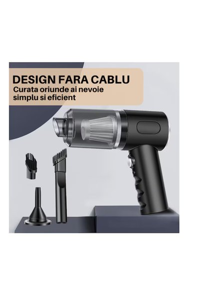 OEM Aspirator portabil 3 în 1, aspirare și suflare, încărcare USB, 120 W, pentru casă/mașină/birou