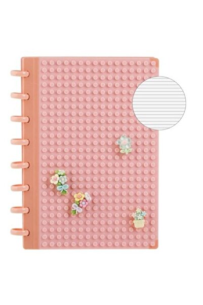 SHOPIENS Carnetel Notite A5 Roz 80 File Spirala Coperta Dura Cu Baza Caramizi...