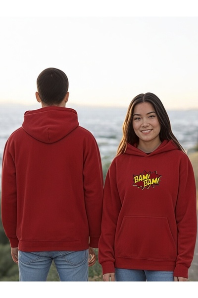 ArtYus Bam Bam Colorat cu imprimeu cu glugă Swea tricou