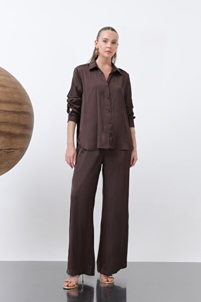 Puane Women's 32259 Satin Waist-Tied Pants