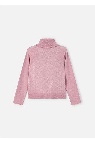 MAYORAL Pulover tricotat cu gât roșu pentru fetiță, pudră 313