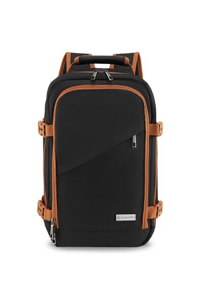 zagatto Rucsac calatorie, Negru, Voiaj, Bagaj de mana cabina, 40x30x20 cm, Wizz Air/ Ryanair, 10kg, ZG998