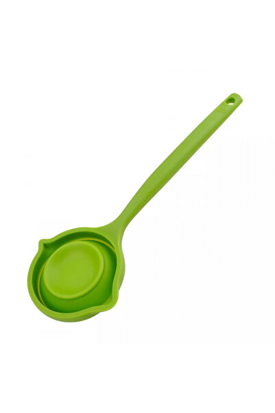 Tasty Folding ladle 678203, Two spouts, Soft handle, 33.5 cm, Silicone, Green