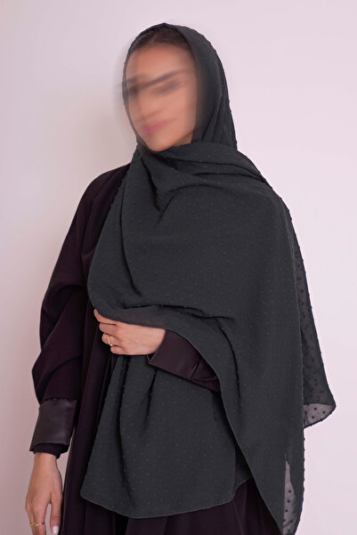 outline green polka dot scarf