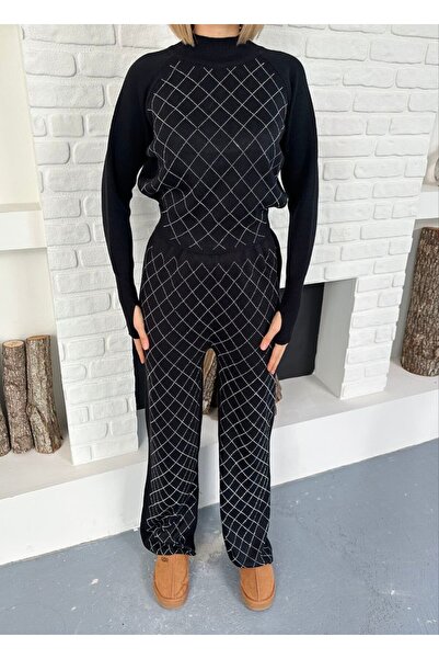 ZF BUTİK Set de tricotaje pentru femei, cu dungi, cu îmbrăcăminte interioară