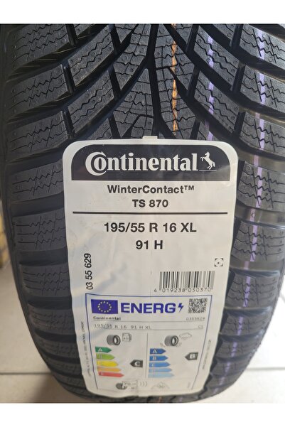 Continental 195/55R16 Winter Contact TS870 91H XL Set Olarak (4 ADET) 2025 Üretim*