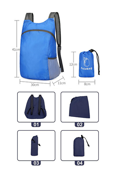 Alvora Su Geçirmez Katlanabilir Spor Sırt Çantası 20L Büyük Kapasiteli Çantası Dayanıklı Organizatör