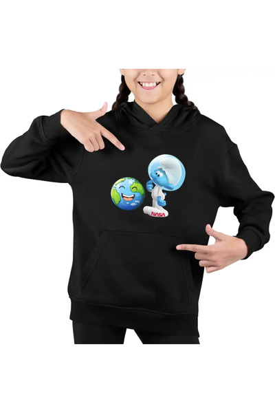 OEM Hanorac Copii Fete Strumfii Astronautul Spatiu