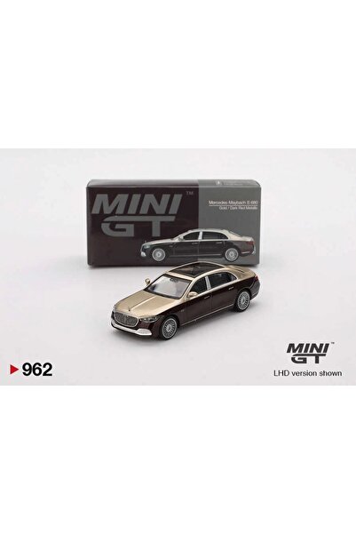 mini gt 1/64 مرسيدس-مايباخ إس680 ذهبي / أحمر داكن ميتاليك