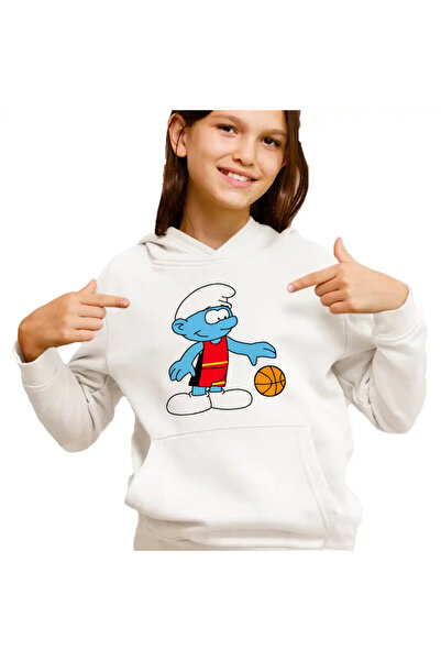 OEM Hanorac Copii Fete Strumfii Baschet Strumpii