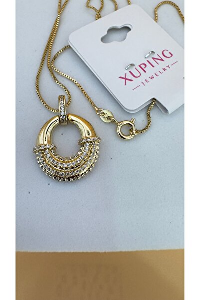XUPING JEWELRY Zirkon Taşlı Tasarım Uçlu Kolye