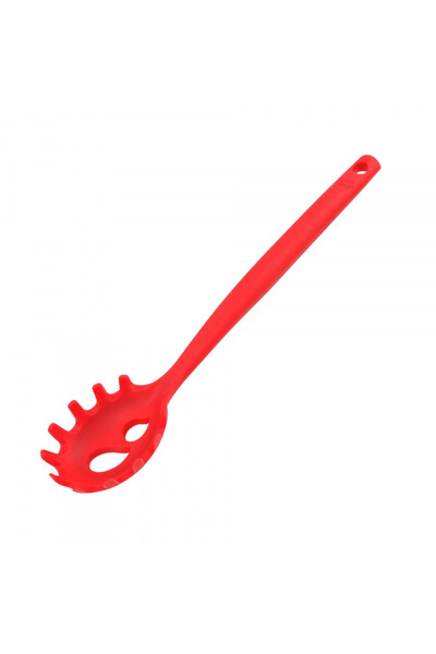 Tasty Spaghetti Spoon 678205, Portion Holes, Soft Handle, 32.5 cm, Silicone, Red