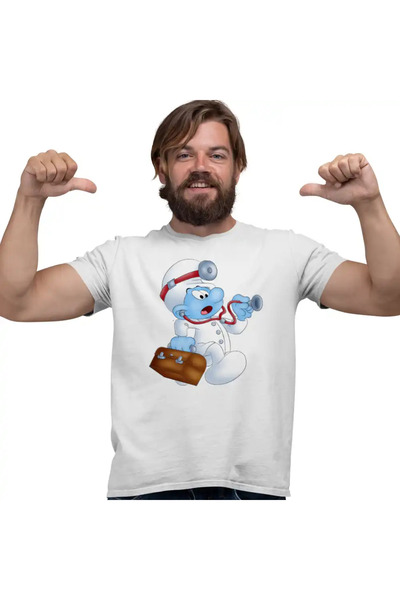 OEM Tricou Barbati Doctorul Strumfii Urgenta Medic