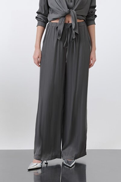 Puane Women's 32259 Satin Waist-Tied Pants