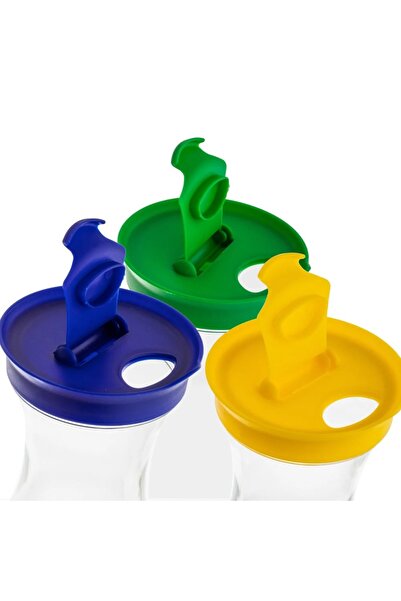 ORIAN زجاجة بلاستيكية عادية سعة 1 لتر، 4 قطع، ألوان متنوعة