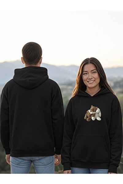 ArtYus سترة بقلنسوة مطبوعة بألوان دببة اللعب