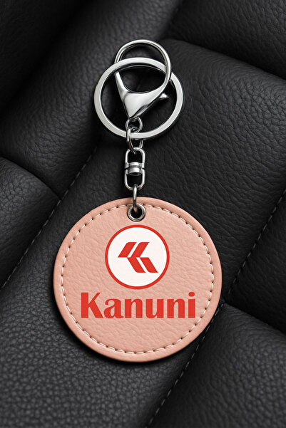 Cekuonline Stitched Design Unisex Vehicle / Car - Motor Leather Patterned Pink Keychain Kanuni
