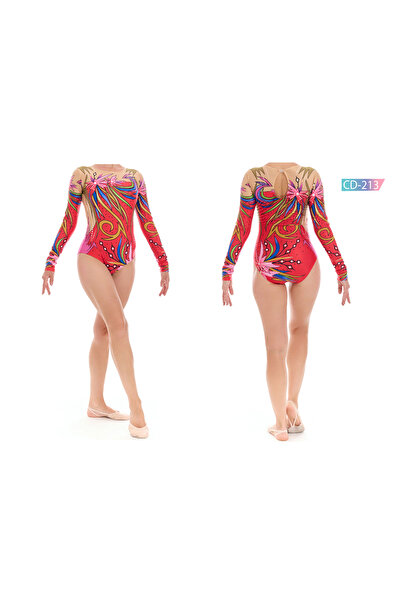 Rhytmine CD-213 Baskılı Cimnastik Mayo