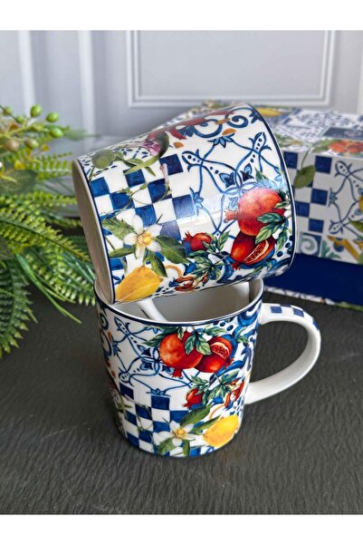 ROSSEV Italy Garden 2-Piece Porcelain Mug