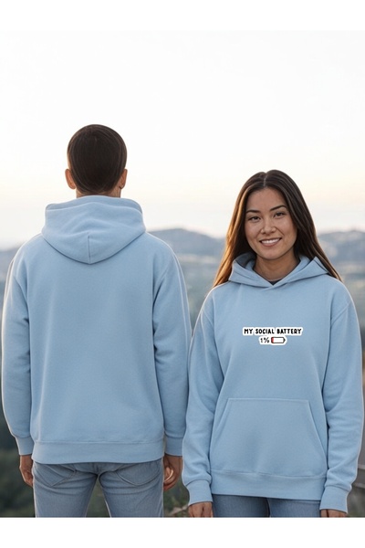 ArtYus Bateria socială mea este colorată cu imprimeu cu glugă Swea tricou