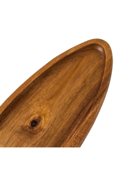 Acacia wood oval serving platter 35*13 cm