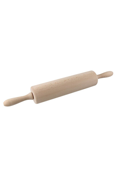 FACKELMANN Wooden rolling pin 31520, 20x6.5 cm, Brown
