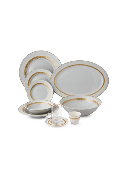 ORIAN 70-piece porcelain dinner set for 6 people