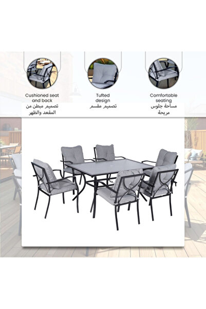 Living Accents 7-Piece Outdoor Dining Set with Cushion
