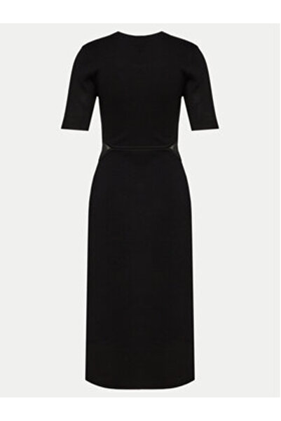 Dkny Rochie tricotată pentru femei P4AUAN33 Negru