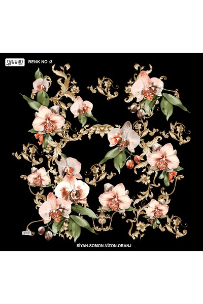 REYYAN Embroidered Plain Floral 100cm Dowry Yemeni Inner Layer Silk Cloth 100X100 cm Floral Pattern Scented Silk
