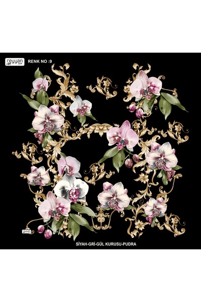 REYYAN Embroidered Plain Floral 100cm Dowry Yemeni Inner Layer Silk Cloth 100X100 cm Floral Pattern Scented Silk