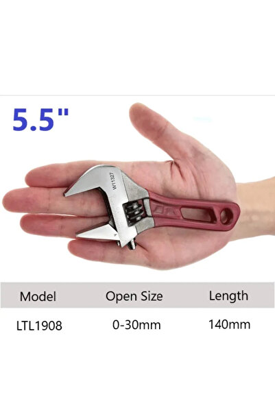 choice2 140mm Adjustable Wrench Large Opening Short Handle Mini Monkey Spanne...